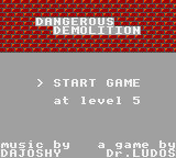 Screenshot from Dangerous Demolition for the SEGA Game Gear