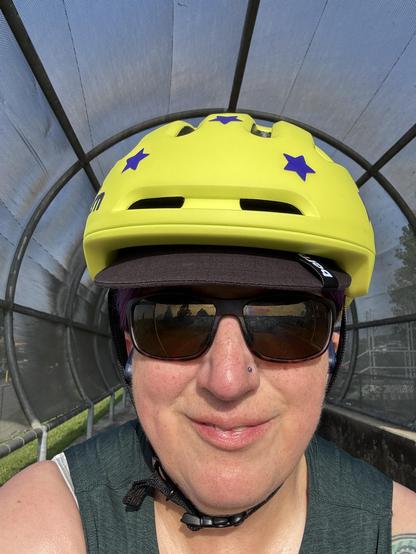 Person riding a bike on a greenway