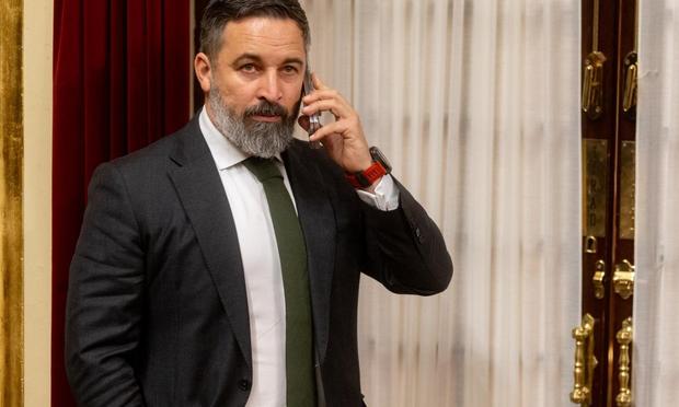 El líder de Vox, Santiago Abascal. (Europa Press via Getty Images)