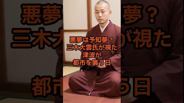 悪夢は予知夢？三木大雲氏が視た津波が都市を襲う日【 都市伝説 予言 スピリチュアル オカルト 日本 】【予告編】