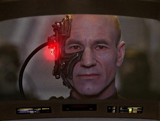 The Enterprise has a deadly encounter with the Borg, resulting in Picard's kidnap, while Commander Riker encounters a beautiful rival with an eye on his job.