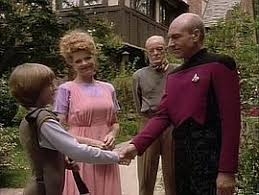 While docking for repairs at an Earth station, the crew has an opportunity to visit their families, an experience that is particularly painful for Captain Picard.