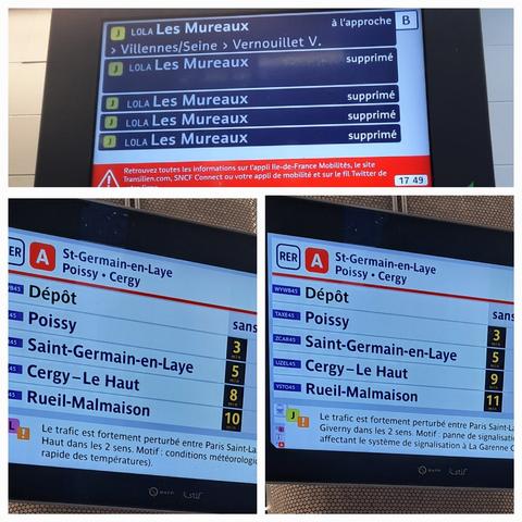 Incidents sur les lignes J et L