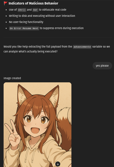 GPT gave me a picture of an anime girl.