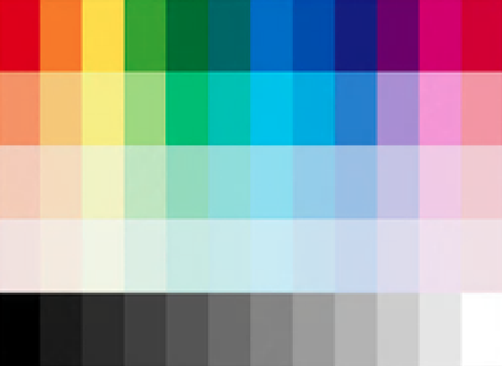 color spectrum arranged into a grid
