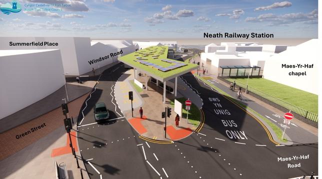 Artist's impression of new Neath Transport Hub