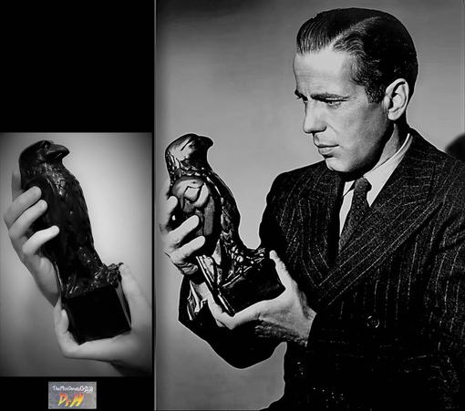 Comparison of my Maltese Falcon sculpture to the original prop held by Humphrey Bogart.