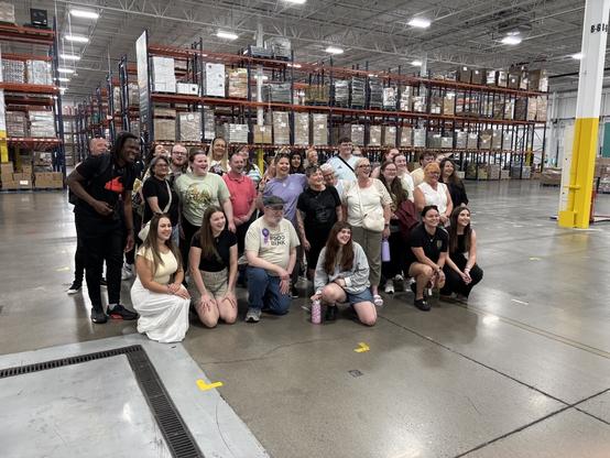 Group from Glasgow University, Scotland at God's Pantry Food Bank.
I am front middle.
