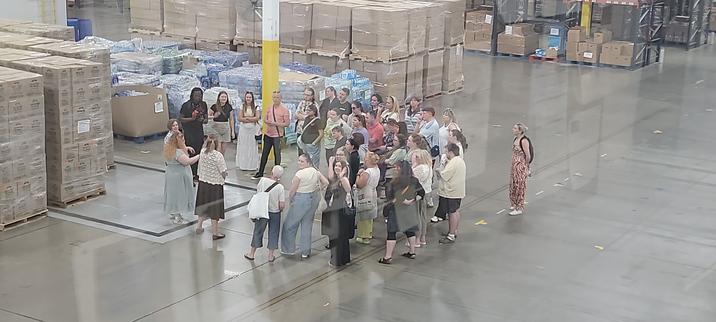 Group from Glasgow University, Scotland at God's Pantry Food Bank.
Taken from my office window.