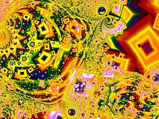 golden fractal diamonds