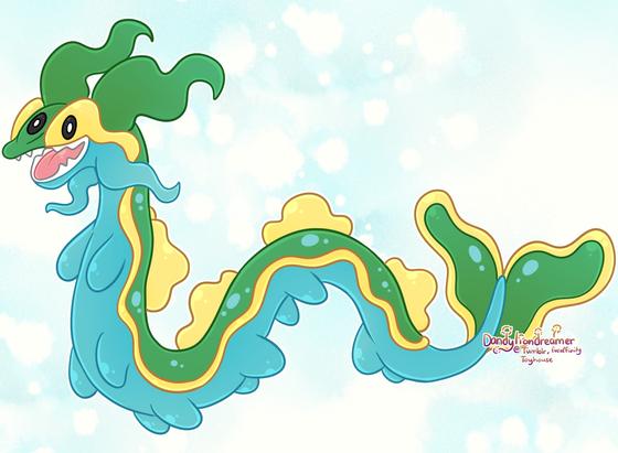 a pokefusion of the pokemon rayquaza and gastrodon!

the top of the body is a green color while the underbellow is a teal blue color, they have a yellow frill along between the two colors, with some on the back as well, they are a very happy smiling bab

The Alt text is Done Now!

Extra Tags:
 #artistonbsky #artistsonbluesky #artshare #artsky #ocsk #ocart #promosky #promo #artmutuals #artmoots #moots #mutuals #artist #artwork #digitalart #digitaldrawing #digitalillustration #illustration #humanartist #humanmadeart #humanart #sfwart #sfw #smallartist #smallbusiness #queerartist #lgbtartist #clipstudiopaint #supportartists #noai #antiai