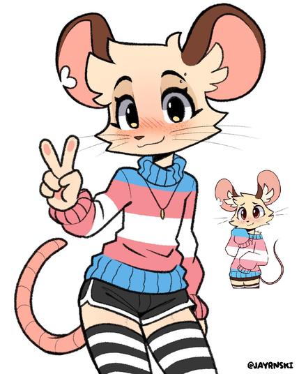 Mouse with pride flag