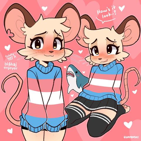 Mouse with pride flag
