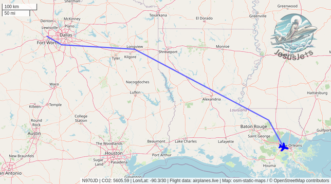 N970JD since Thu May 01 2025 00:55:42 GMT+0000 (Coordinated Universal Time)