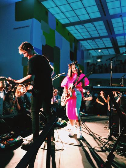 iPhone 5s photo by Jenny Lam of Japanese Breakfast (Michelle Zauner) performing live at the Museum of Contemporary Art Chicago in 2018