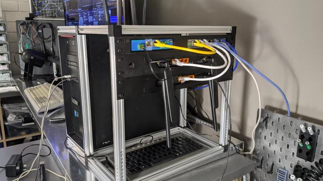 My network rack, now with an extra component