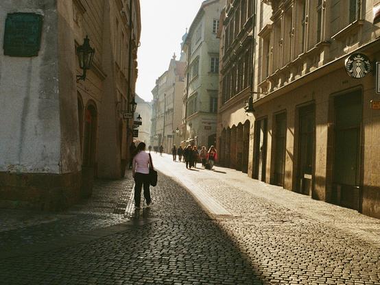 Early morning scene in Prague