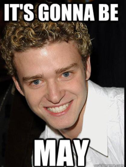 Image of Justin Timberlake in his NSYNC years: 'It's gonna be MAY"