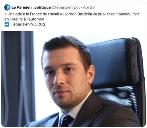 Capture d'écran du tweet cité, à savoir : https://twitter.com/leparisien_pol/status/1916776225420222667