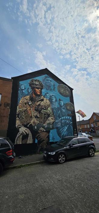 Artwork by Dee Craig in East Belfast, Northern Ireland, UK