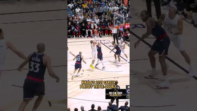 Casually recorded his third triple-double of the series #nikolajokic #nba #basketball #nbaplayoffs