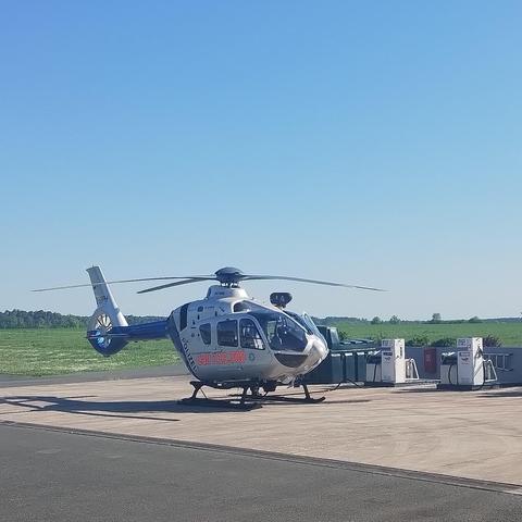 Another chopper refueling.