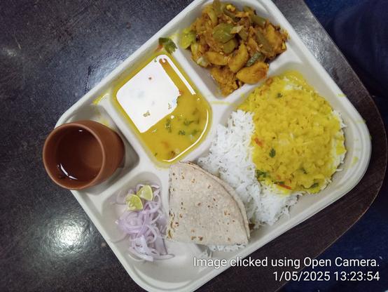 Yellow daal and rice