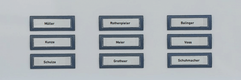 Nachnamen an Türklingel (Symbolbild)
