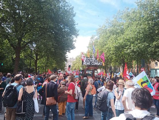 Début du cortège de la manifestation.