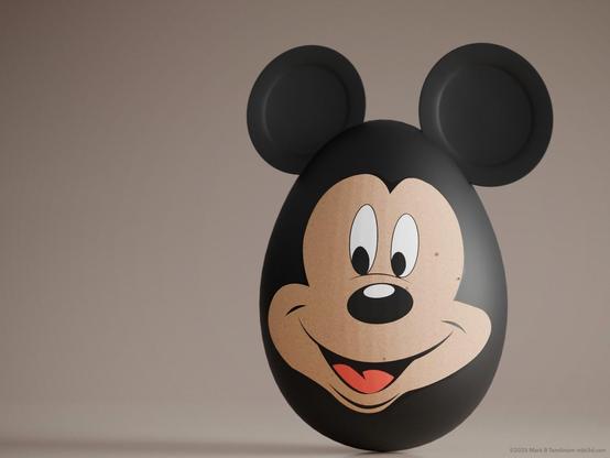 Mickey mouse characterised egg.