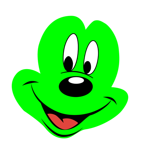 Green mask for mouse's face.