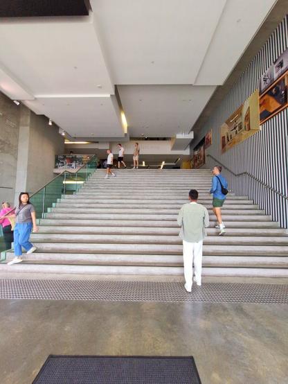 Inside the main staircase to the lobby.