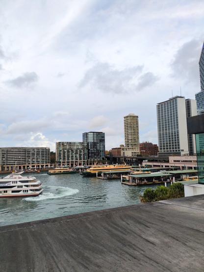 There is a rooftop sculpture garden with an amazing view of the Sydney CBD skyline and the Circular Quay ferry terminal on one side...