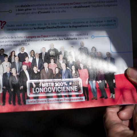 Photographie d'un tract politique pour la gauche