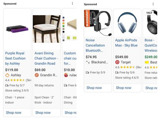 Google is testing favicons on its Shopping Ads