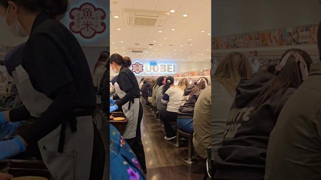 Uobei sushi restaurant in Tokyo, Japan #travel  #shorts #japan