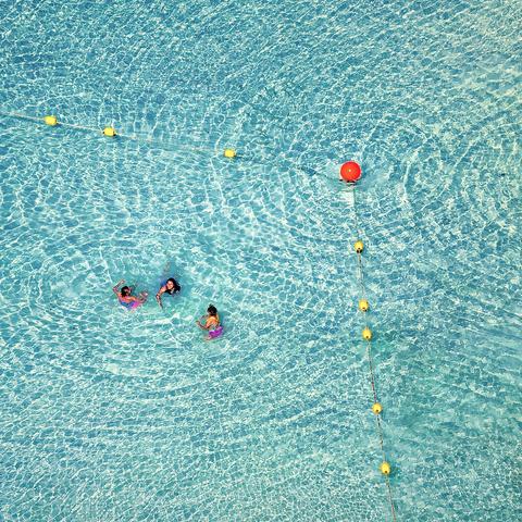 Swimmers play in the clear seawaters at Breathless Resort and Spa.

Caribbean Coastline ~ Yucatán Peninsula ~ Cancún, Mexico 

Nikon D7500, Sigma 18-300, ISO 160, f/11.0, 70mm, 1/500s