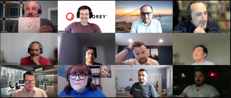 Screenshot of attendees on the April 25, 2025 #SitecoreLunch call.