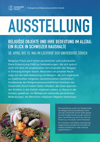 Flyer zur Ausstellung im Lichthof der UZH