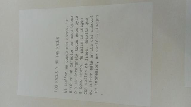 Texto impreso en Tiqueadora recuperada
