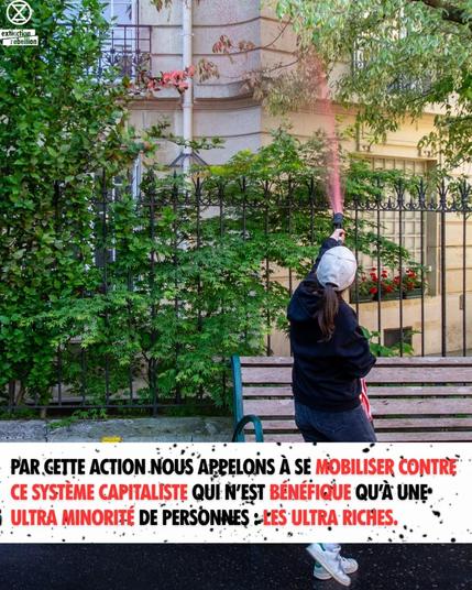 PAR CETTE ACTION.NOUS APPELONS A SE MOBILISER CONTRE CE SYSTÈME CAPITALISTE QUI N'EST BENEFIQUE QU À UNE ULTRA MINORITÉ DE PERSONMES : LES ULTRA RICHES