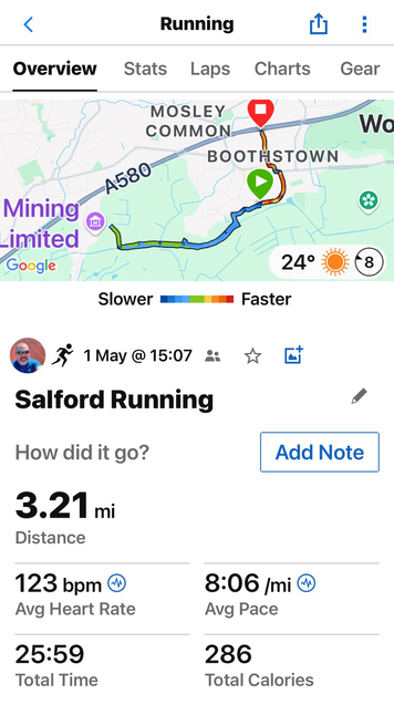 Garmin run route