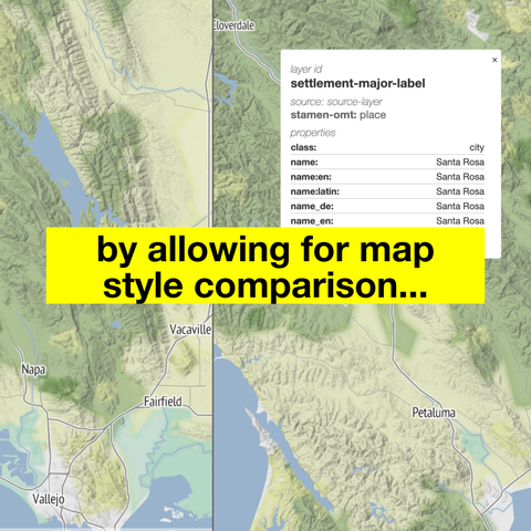 by allowing for map style comparison...