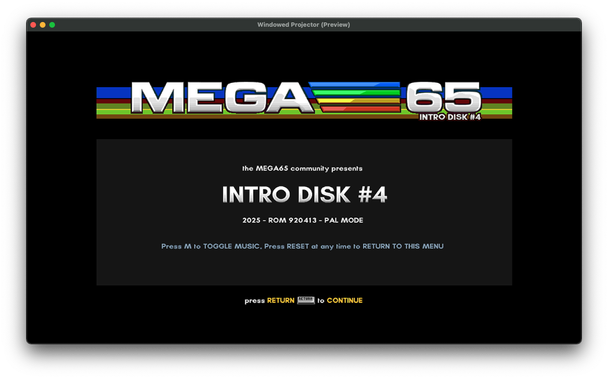 Loading the new intro disk