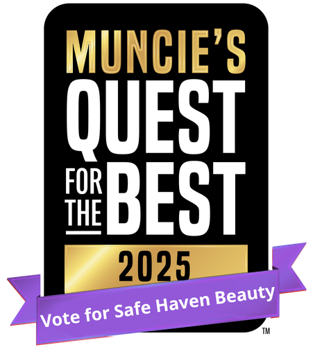 The image features a rectangular badge with a black background and a white border. At the top, the text "MUNCIE'S QUEST FOR THE BEST" is prominently displayed in gold and white letters. Below this, the year "2025" is shown in black on a gold background. At the bottom, a purple ribbon banner reads "Vote for Safe Haven Beauty" in white text. The overall design is clean and modern, with a focus on the text elements. The badge appears to be an award or recognition for a competition or event in Muncie, encouraging viewers to vote for Safe Haven Beauty.

Provided by @altbot, generated privately and locally using Ovis2-8B

🌱 Energy used: 0.157 Wh