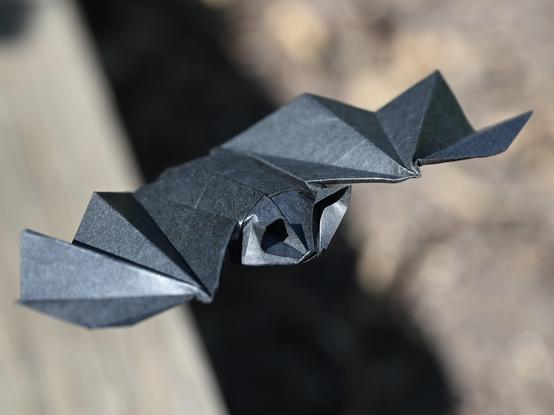 Origami model of a bat
