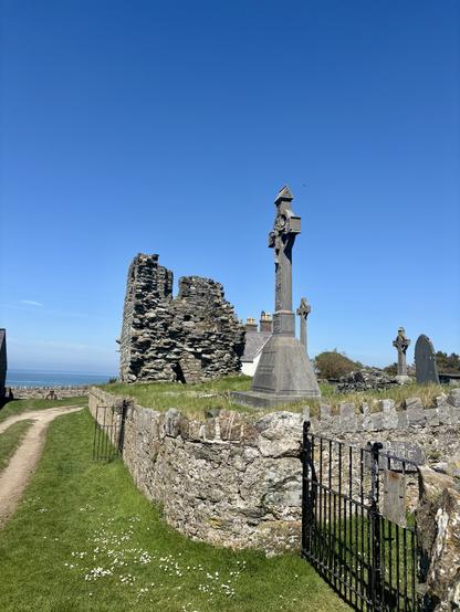View of the 15th century abbey (Abatay by cymraeg) on the island.