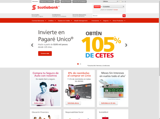 Screenshot of lookalike domain impersonating Scotiabank