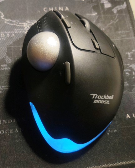 Foto della trackball.