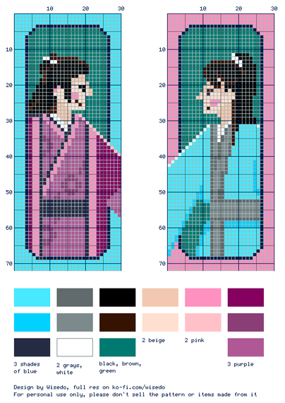 Patterns for wenzhou cross stich bookmarks.